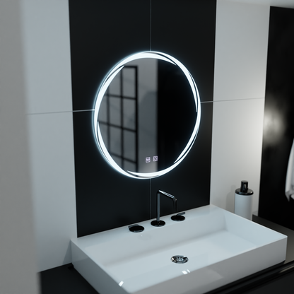 60cm round LED mirror - spirallus touch system unknown disabling