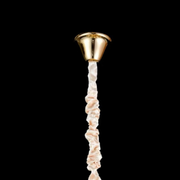 Petito Crystal Chandelier, 1676/350, 3xE14, Shiny Gold, Adjustable Height, Metal and Crystal