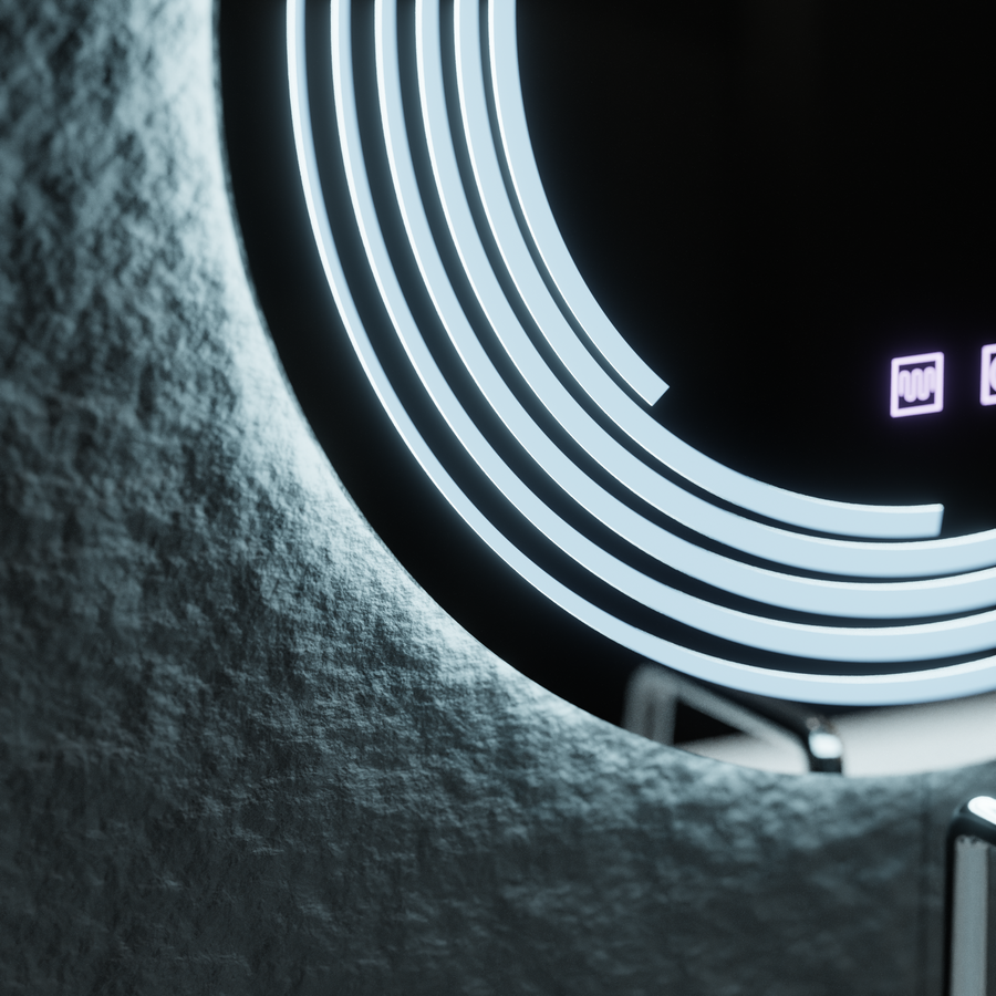 Mirror LED Round 60cm Lira Verità Touch system Dimable Defrition