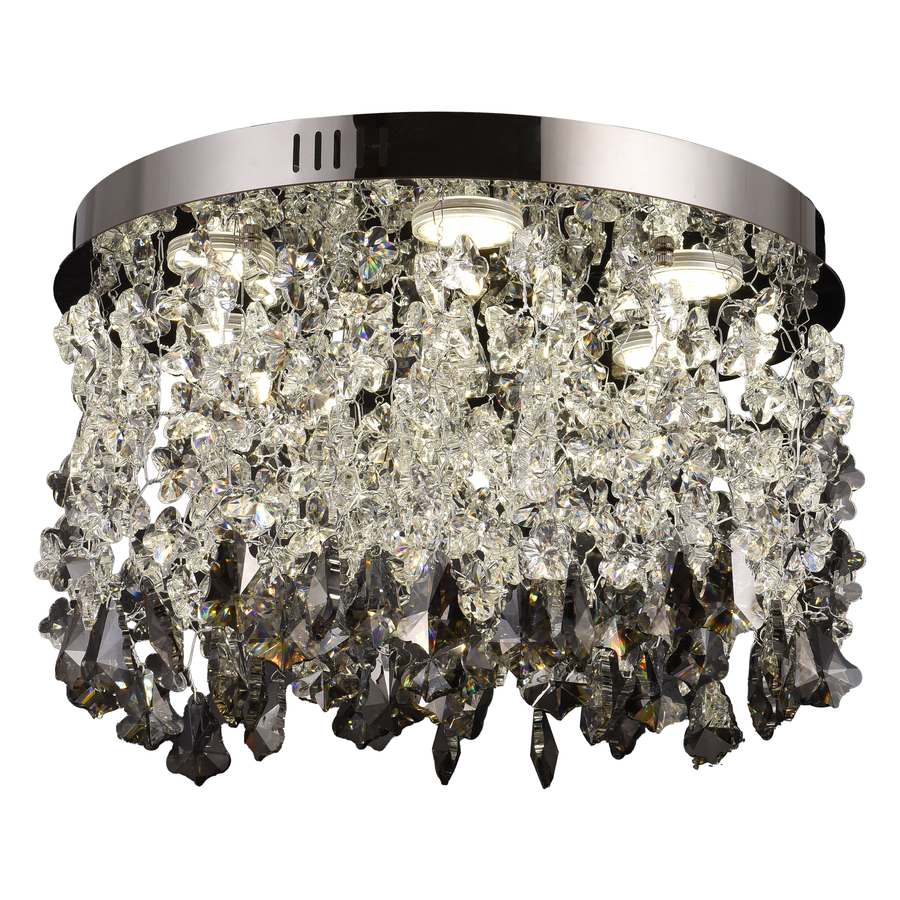 Crystal LED Chandelier LLC212/400BU Round, 22W, Cold/Warm/Neutral Light, Crystals, Shiny Chrome