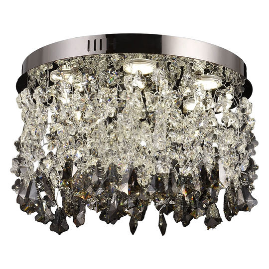 Crystal LED Chandelier LLC212/400BU Round, 22W, Cold/Warm/Neutral Light, Crystals, Shiny Chrome