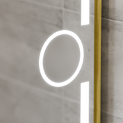 Mirror LED rectangular 50x70cm ECLAT MOTIONGLOW MARCELLO DISPUTS & TERMETER LUBA COSMETICA DIMABIL