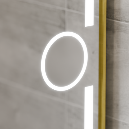 Mirror LED rectangular 50x70cm ECLAT MOTIONGLOW MARCELLO DISPUTS & TERMETER LUBA COSMETICA DIMABIL