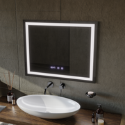 Werner Touch LED Mirror with Defog System, Clock and Temperature 80x60 cm