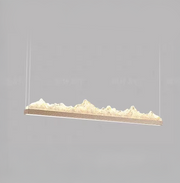 Suspended LED chandelier with remote control MATHIAS 27W, Cold/Warm/Neutral light, Dimmable, Adjustable height, Gold