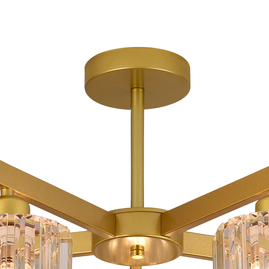 Modern Classic Chandelier LC110/5GD with Crystal, 5xE27, Gold, Metal and Crystal