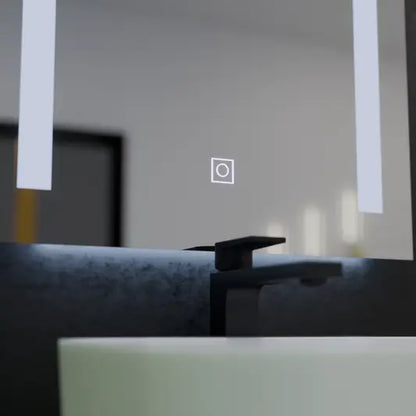 Rectangular LED Mirror 50x70cm Dual Light Basic Touch 