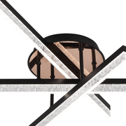 LED Chandelier with Remote Control LT179/3BK, 41W, 3 Elements, Cold/Warm/Neutral Light, Dimmable, Black