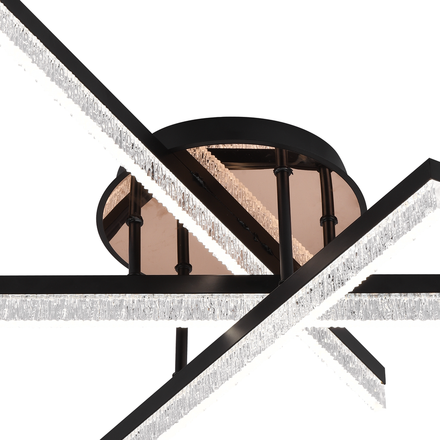 LED Chandelier with Remote Control LT179/3BK, 41W, 3 Elements, Cold/Warm/Neutral Light, Dimmable, Black