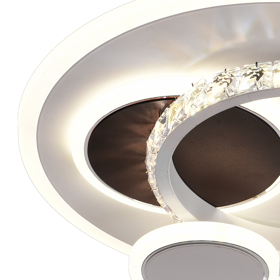 LED LED HELIOX, 43W, 4 circles, cold/hot/neutral light, black