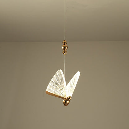 Valentina Acrylic LED Pendant Chandelier with Remote Control, Dimmable, 3000K/4000K/6000K, Gold, Metal and Acrylic