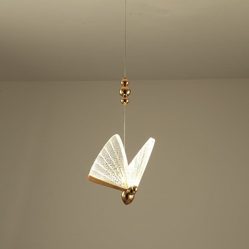 Valentina Acrylic LED Pendant Chandelier with Remote Control, Dimmable, 3000K/4000K/6000K, Gold, Metal and Acrylic
