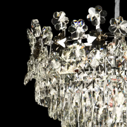 WINDSOR Eleganza Crystal Chandelier 6x E14, Diameter 49cm, Shiny Gold, Adjustable Height