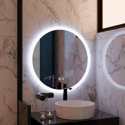 Round LED mirror 70cm noxia touch system unknown disabling