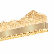 Suspended LED chandelier with remote control MARISTELLA 90W, Cold/Warm/Neutral light 3000K/4000K/6000K, Dimmable, Adjustable height, Gold, Metal and Crystal