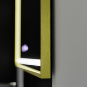 Mirror LED rectangular 120x80cm Specchio Motionglow Marcello Clock Defrition System & Dimable Thermometer