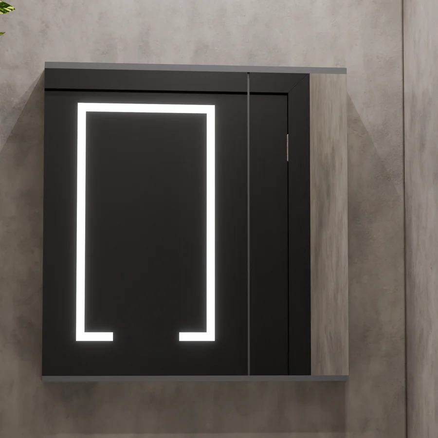 SANTORINI Bathroom Furniture Set, 60x50cm, 2 Pieces, Gray and White