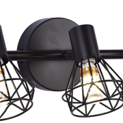 Chandelier with Lampshade, GRACIE, LC365/4BK, Diamond, 4xE14, Black, Metal