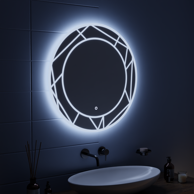 ASTRIX LED Touch Mirror, 60cm, 6000K, Dimmable, Demister System