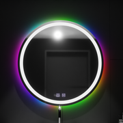 Mirror LED round 60cm spectrum touch rgb disabling system