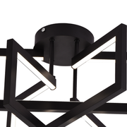 Lustra LED cu telecomanda 73W, 3 Elemente, lumina Rece/Calda/Neutra, Dimabila, Negru, LT750/3BK