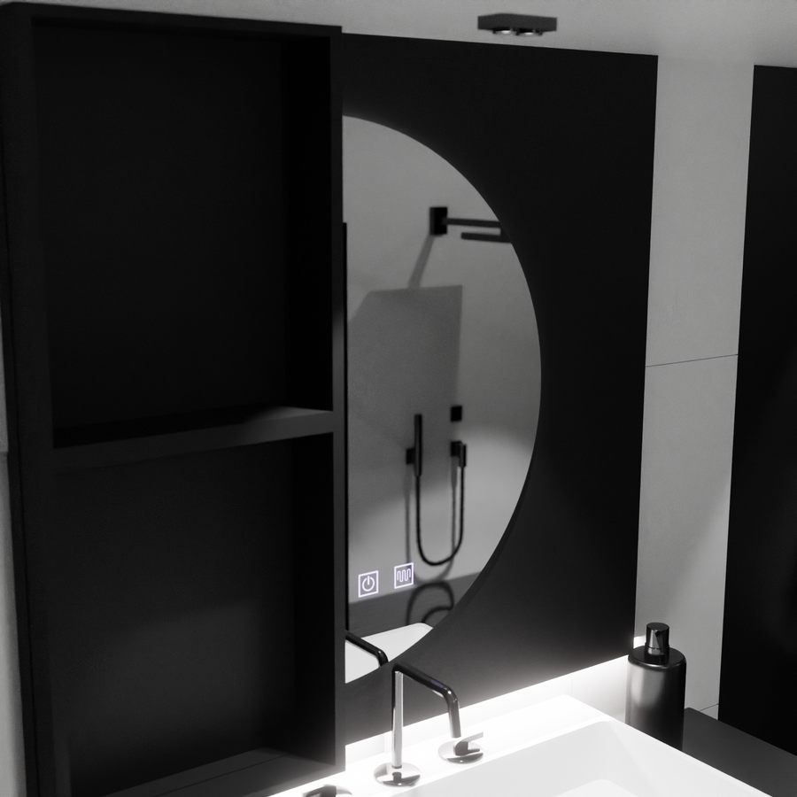 LED mirror LED SEMILUNA 50x100cm - arched touch system unknown disabling