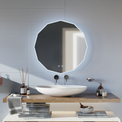 LED Touch Lichtkreis mirror, 70x70 cm