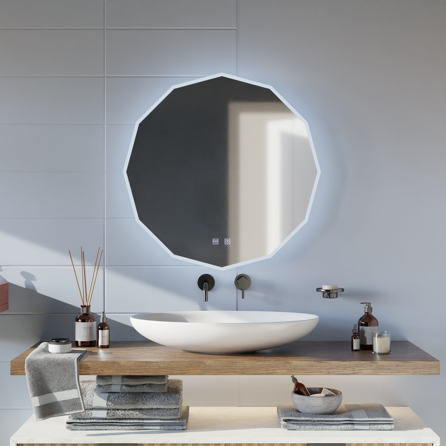 LED Touch Lichtkreis mirror, 70x70 cm