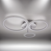 LED Chandelier with Remote Control Betty 3 Circles Cold/Warm/Neutral Light 41W Dimmable White