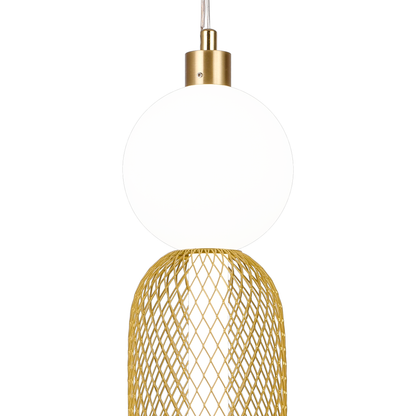 Suspended LED Chandelier LM550/2GD, 11W, Light 3000/4000/6000K, Gold, Adjustable Height