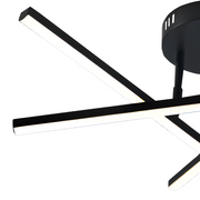 Masha LED Chandelier with Remote Control 80W, Acrylic and Metal, Black 