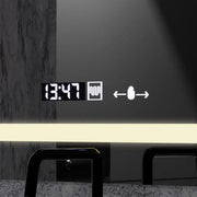 Mirror LED rectangular 80x60cm Definition MotionGlow Marcello Dismantling Clock Defrosting System