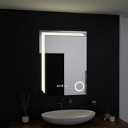 Mirror LED rectangular 60x80cm precision motionglow marcello system disabilities & thermometer of the caimimic glass