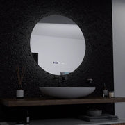 60cm round LED mirror Serenite MotionGlow Marcellow Dimable Clock Defrosting System