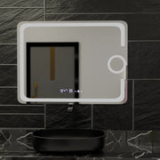 Mirror LED rectangular 80x60cm eclat Motionglow Marcello Clock Defrition System & Wolf thermometer Dimable Cosmetic