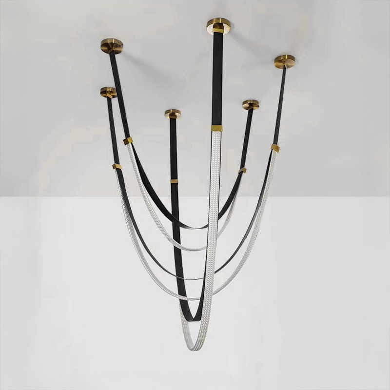 Modern Chandelier, LED, ARIA Largo, 31W, Warm light, Black