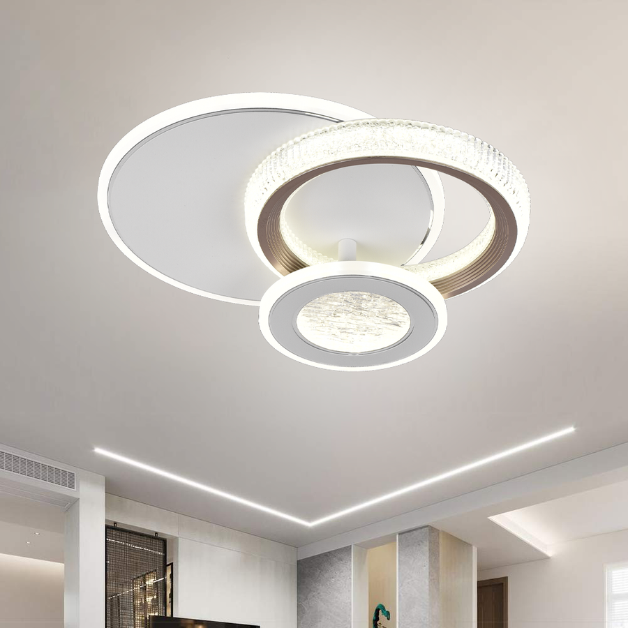 LED LED Fractalum RONDO, 36W, 3 circles, cold/hot/neutral light, black