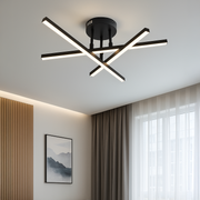 LED chandelier with remote control 40W, 3 Elements, Linear, Cold/Warm/Neutral light, Dimmable, Black