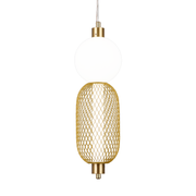 Suspended LED Chandelier LM550/2GD, 11W, Light 3000/4000/6000K, Gold, Adjustable Height