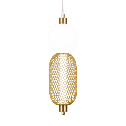 Suspended LED Chandelier LM550/2GD, 11W, Light 3000/4000/6000K, Gold, Adjustable Height