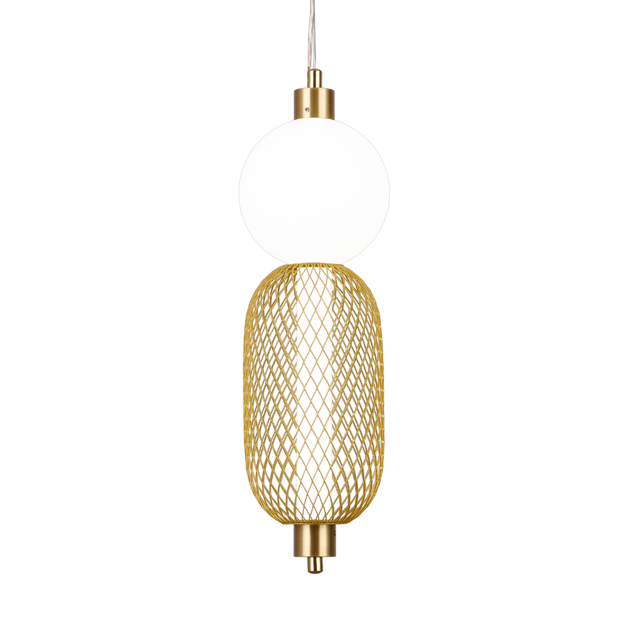 Suspended LED Chandelier LM550/2GD, 11W, Light 3000/4000/6000K, Gold, Adjustable Height
