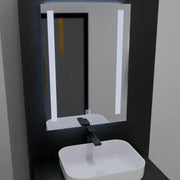 Rectangular LED Mirror 50x70cm Dual Light Basic Touch 