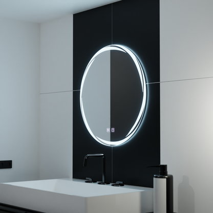 60cm round LED mirror - spirallus touch system unknown disabling