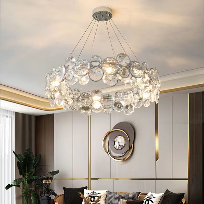 Angelica Crystal Chandelier 6XE14 Silver