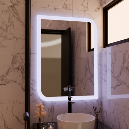 Rectangular LED Mirror, 60X80cm, E69S/60X80, Touch, Demist System