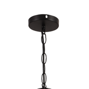 Rope Chandelier, 2*E27, Brown, Metal and Rope