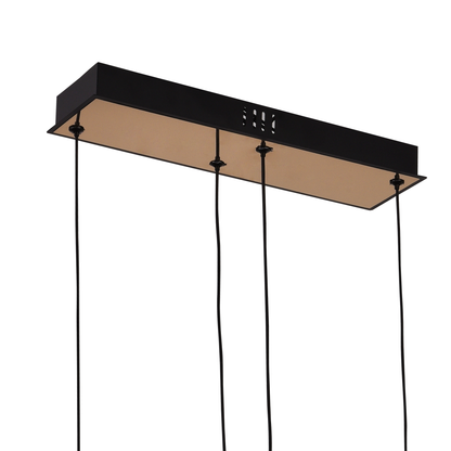 Suspended Crystal LED Chandelier LT181/2BK, 37W, Light 3000/4000/6000K, Black, Adjustable Height