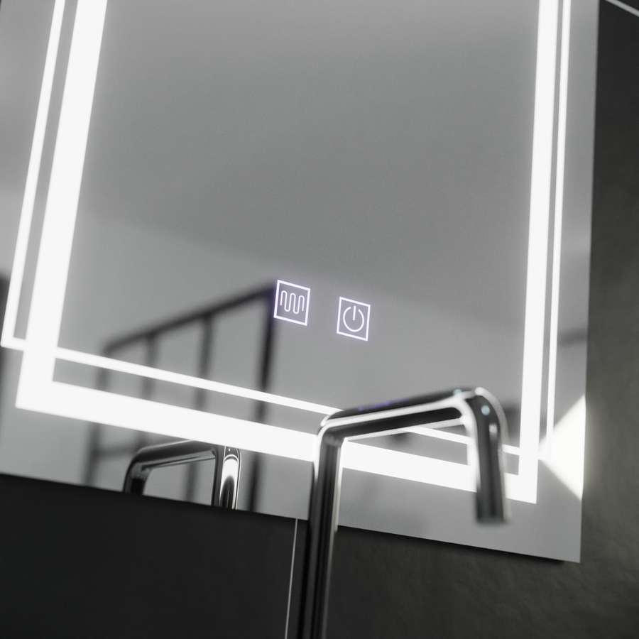 Mirror LED rectangular 50x70cm Touch Koven Disabling System