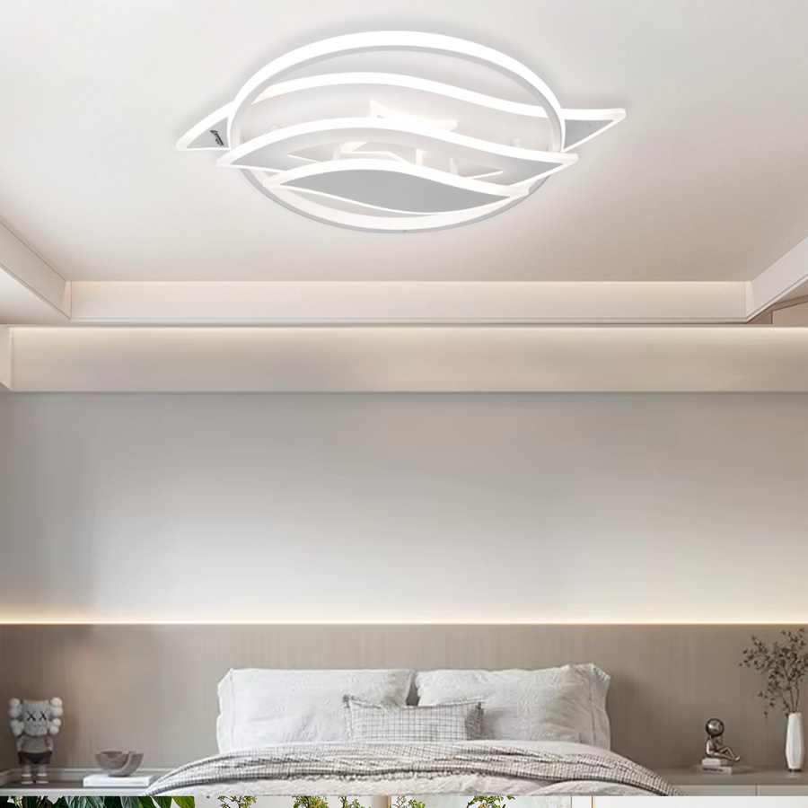 RGB LED Chandelier with Remote Control Jarria Dimmable, Acrylic, RGB, White