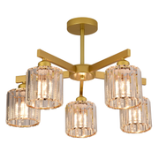 Modern Classic Chandelier LC110/5GD with Crystal, 5xE27, Gold, Metal and Crystal